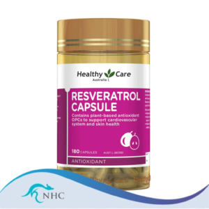 [PRE-ORDER] STRAIGHT FROM AUSTRALIA - Healthy Care Resveratrol 180 Capsules - Supports healthy cardiovascular system function & skin health