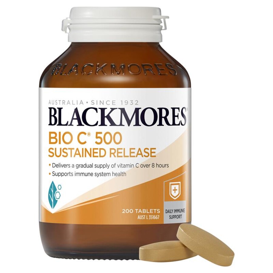 [PRE-ORDER] STRAIGHT FROM AUSTRALIA - Blackmores Bio C 500mg Sustained Release Vitamin C Immune Support 200 Tablets