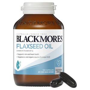 [PRE-ORDER] STRAIGHT FROM AUSTRALIA - Blackmores Flaxseed Oil 1000mg Omega-3 Vegetarian 100 Capsules