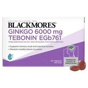 [PRE-ORDER] STRAIGHT FROM AUSTRALIA - Blackmores Ginkgo 6000mg Tebonin Memory Support 30 Tablets