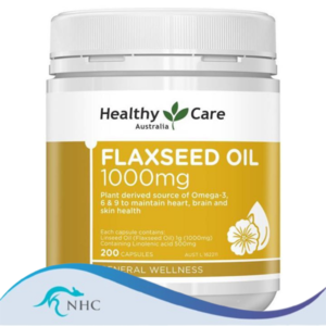 Healthy Care Super Flaxseed Oil 1000mg 200 Capsules Exp 12/2025