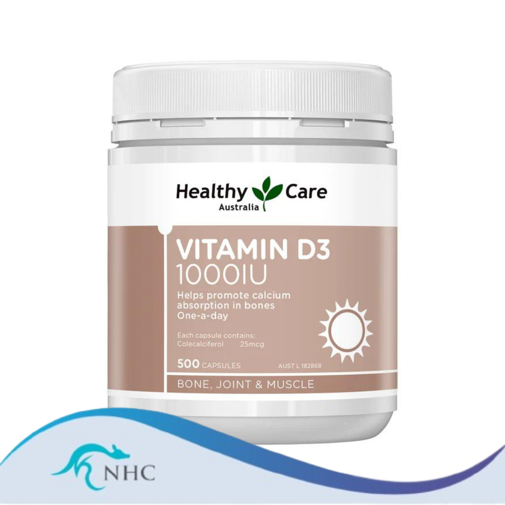 [PRE-ORDER] STRAIGHT FROM AUSTRALIA - Healthy Care Vitamin D3 1000IU 500 Capsules