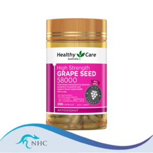 Healthy Care Grape Seed 58000 200 Capsules Exp 02/2026