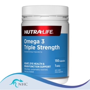 Nutra-Life Omega 3 Triple Strength Odourless 150 Capsules Exp 2026