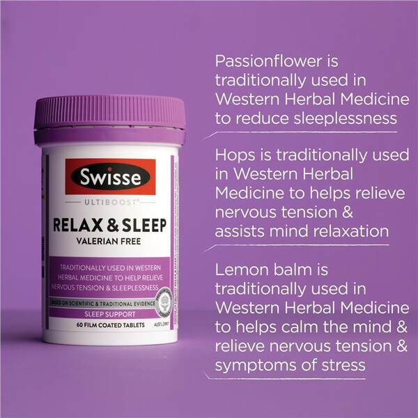 [PRE-ORDER] STRAIGHT FROM AUSTRALIA - Swisse Ultiboost Relax & Sleep 60 Tablets
